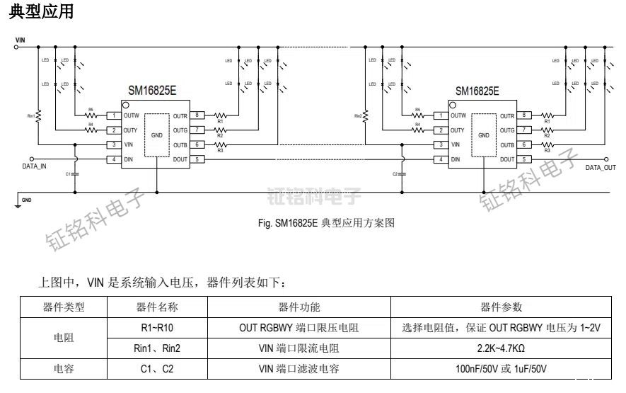 SM16825E 与 SM15155E 的功能特性异同解析(图2) SM16825E 典型应用方案图.jpg